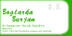 boglarka burjan business card
