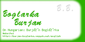 boglarka burjan business card